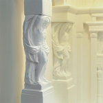 Встраиваемый в стену гипсовый светильник под покраску с колоннами и арками в античном стиле Antiquity Athena варинант исполнения - 13 | Loft Concept в Красноярске