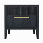 Прикроватная Тумбочка Primo с двумя ящиками Черный дуб варинант исполнения - 1 | Loft Concept в Красноярске