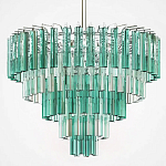 Дизайнерская люстра AQUA Blue Lagoon бирюзовое стекло несколько ярусов варинант исполнения - 1 | Loft Concept в Красноярске