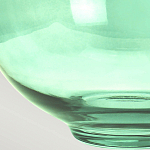 Настольная лампа с шарообразным прозрачным основанием из цветного переработанного стекла и белым цилиндрическим абажуром Elstead Lighting варинант исполнения - 5 | Loft Concept в Красноярске