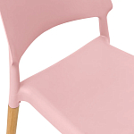 Пластиковый стул на ножках из массива бука Ferret Pink варинант исполнения - 4 | Loft Concept в Красноярске