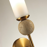 Бра с цилиндрическим матовым плафоном и шаром из камня на металлическом основании Orb Essence варинант исполнения - 10 | Loft Concept в Красноярске