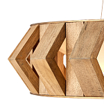 Люстра круглая из толстых деревянных реек Wooden Slats варинант исполнения - 2 | Loft Concept в Красноярске