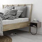 Прикроватная тумба бежево-серого цвета с откидной дверцей NORFOLK NIGHTSTAND LIGHT MOCHA варинант исполнения - 2 | Loft Concept в Красноярске