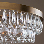 Люстра круглая с подвесками в форме стеклянных капель Glass Rain варинант исполнения - 4 | Loft Concept в Красноярске