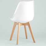 Стул с основой из пластика и мягким сиденьем Arvika White варинант исполнения - 4 | Loft Concept в Красноярске