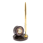 Часы настольные с ручкой из натурального камня Stone Clock варинант исполнения - 5 | Loft Concept в Красноярске