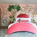 Обои ручная роспись Amazonia Florence Pink dyed silk варинант исполнения - 3 | Loft Concept в Красноярске