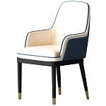 Стул с подлокотниками Helen Chair Dark Blue White варинант исполнения - 1 | Loft Concept в Красноярске