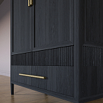 Шкаф платяной Primo с выдвижными ящиками шпон Светлый дуб варинант исполнения - 5 | Loft Concept в Красноярске