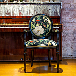 Стул с подлокотниками из натурального бука с изображением птиц и цветов Blooming Birds варинант исполнения - 2 | Loft Concept в Красноярске