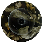 Круглая подставка под благовония из эпоксидной смолы с цветами черная Epoxy Resin Flowers Incense Stand Black варинант исполнения - 1 | Loft Concept в Красноярске