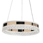 Люстра в виде кольца золотого цвета с прозрачными вставками Radiant Rail варинант исполнения - 1 | Loft Concept в Красноярске