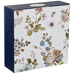 Ваза фарфоровая белая на ножке с рисунком цветов Garden Whisper Porcelain Set  варинант исполнения - 2 | Loft Concept в Красноярске