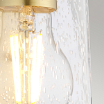 Бра цвета латунь с прозрачным цилиндрическим плафоном из пузырчатого стекла Kichler варинант исполнения - 4 | Loft Concept в Красноярске