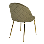 Стул велюровый хаки на золотистых металлических ножках Vendramin Chair варинант исполнения - 3 | Loft Concept в Красноярске