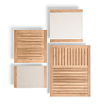 Дизайнерский кофейный стол из дерева с керамической столешницей уличный SWAY Coffee Table варинант исполнения - 2 | Loft Concept в Красноярске