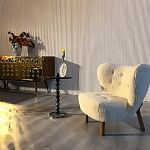 Дизайнерский журнальный стол с основанием в виде черных мраморных бусин Mybimus варинант исполнения - 2 | Loft Concept в Красноярске