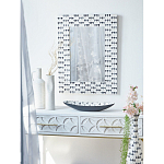 Прямоугольное зеркало с инкрустацией раковинами устриц Mother оf Pearl Facets варинант исполнения - 5 | Loft Concept в Красноярске