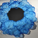 Дизайнерское Зеркало из синего стекла Blue Bubbles Mirror  варинант исполнения - 1 | Loft Concept в Красноярске