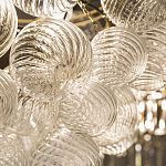 Люстра подвесная с рифлёными стеклянными шарами в форме воздушного облака Berries Chandelier варинант исполнения - 5 | Loft Concept в Красноярске