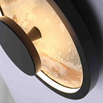 Бра круглое светодиодное с черной рамкой Stone Circle варинант исполнения - 2 | Loft Concept в Красноярске