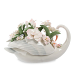 Статуэтка фарфоровая Лебедь с цветами Charming Statuette варинант исполнения - 1 | Loft Concept в Красноярске