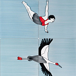 Плитка с узором Аист варинант исполнения - 3 | Loft Concept в Красноярске