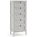 Комод узкий с 5-ю ящиками серый Silva Grey Chest of Drawers варинант исполнения - 2 | Loft Concept в Красноярске