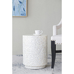 Приставной столик с рисунком из раковин устриц Bone Inlay варинант исполнения - 5 | Loft Concept в Красноярске