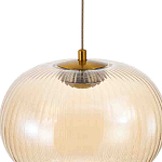 Подвесной светильник с янтарным рифленым стеклянным плафоном Ferm Living варинант исполнения - 4 | Loft Concept в Красноярске