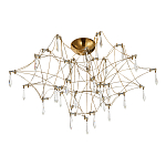 Потолочный светильник с тонкой металлической конструкцией цвета золото Quasar варинант исполнения - 2 | Loft Concept в Красноярске