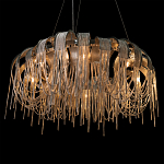 Люстра круглая подвесная с металлическими дугами и длинными цепочками 80 см Atlantis Chain варинант исполнения - 8 | Loft Concept в Красноярске