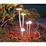 Уличный светильник с пятью матовыми плафонами в форме грибов на высоких изогнутых ножках Mushroom Shape варинант исполнения - 2 | Loft Concept в Красноярске