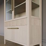 Витрина Primo со стеклянными фасадами и буфетом шпон Светлый дуб варинант исполнения - 6 | Loft Concept в Красноярске