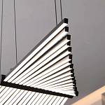 Люстра в виде распахнутых крыльев из тонких металлических планок Flight of Freedom варинант исполнения - 10 | Loft Concept в Красноярске