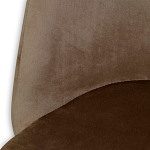 Барный стул со спинкой на 4-х деревянных ножках Коричневый Велюр Vendramin Chair  варинант исполнения - 3 | Loft Concept в Красноярске