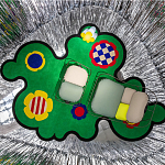 Дизайнерское разноцветное кресло на металлическом каркасе с подставкой для ног Poltronova Plasma Armchair варинант исполнения - 16 | Loft Concept в Красноярске