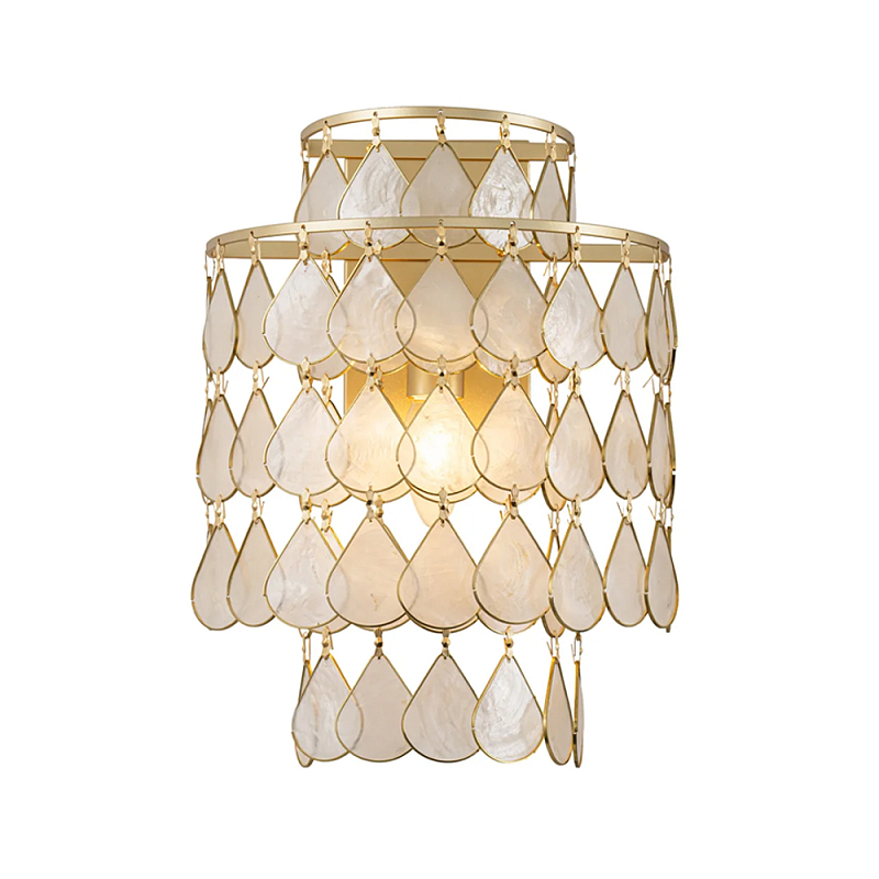 Бра с декором из натуральной морской ракушки Iridescent Light Перламутровый Золотой в Красноярске | Loft Concept 