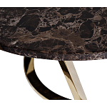 Стол журнальный коричневый на золотом основании Symphony of the Earth варинант исполнения - 1 | Loft Concept в Красноярске