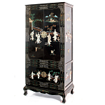 Шкаф черный в китайском стиле  Chinese Cabinet Black варинант исполнения - 4 | Loft Concept в Красноярске