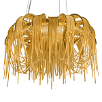 Люстра подвесная круглая с изогнутыми металлическими дугами и ниспадающими цепочками 65 см Atlantis Chain варинант исполнения - 7 | Loft Concept в Красноярске