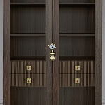 Дизайнерский шкаф витрина Elsa Dreams Walnut с 4-мя ящиками варинант исполнения - 2 | Loft Concept в Красноярске