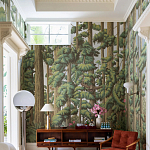 Обои ручная роспись Redwoods Sequoia on Sterling Silver gilded paper варинант исполнения - 1 | Loft Concept в Красноярске