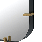 Зеркало настенное в черной металлической раме Mirror Cardinal варинант исполнения - 2 | Loft Concept в Красноярске