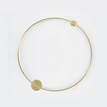 Бра светодиодное круглой формы с рамкой цвета латунь Ring Horizontal варинант исполнения - 1 | Loft Concept в Красноярске