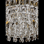 Круглая люстра с хрустальными подвесками на серебряном каркасе Gorgeous Crystal Light варинант исполнения - 7 | Loft Concept в Красноярске