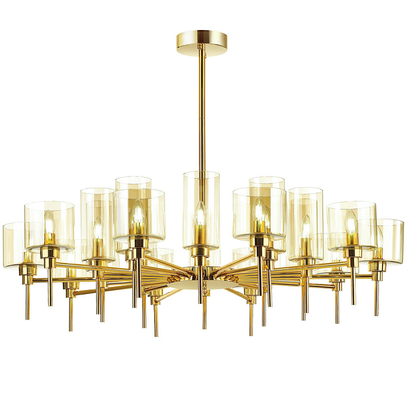 Люстра AXO Light Spillray Gold Lamps 20 Золотой Янтарь (Amber) в Красноярске | Loft Concept 