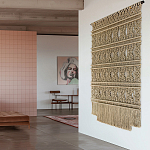 Панно на стену плетеное Макраме бежевый цвет  варинант исполнения - 4 | Loft Concept в Красноярске