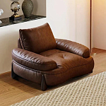 Кресло кожаное с деревянным каркасом Medieval Furniture варинант исполнения - 1 | Loft Concept в Красноярске